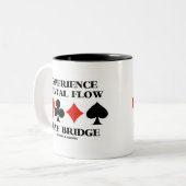 Erleben Sie die Mental Flow Play Bridge Zweifarbige Tasse (Vorderseite Links)