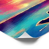 🌅 Erleben Sie die Ruhe des Sonnenuntergangs! Poster (Ecke)