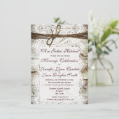 Erleben Sie die Rustikal Land Hochzeitseinladungen Einladung (Stehend Vorderseite)
