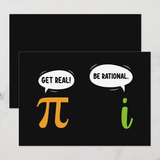 Erleben Sie echte, rationale Mathematik pi Day Gee Einladung (Vorne/Hinten)
