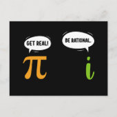 Erleben Sie echte, rationale Mathematik pi Day Gee Postkarte (Vorderseite)