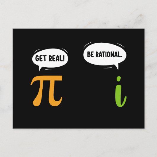 Erleben Sie echte, rationale Mathematik pi Day Gee Postkarte (Vorderseite)
