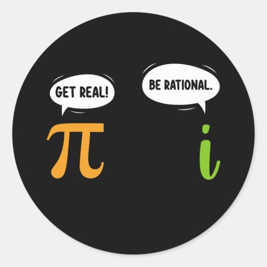 Erleben Sie echte, rationale Mathematik pi Day Gee Runder Aufkleber (Vorderseite)