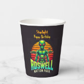 Erleben Sie Roswell's Cosmic Adventure Park! Pappbecher (Rückseite)