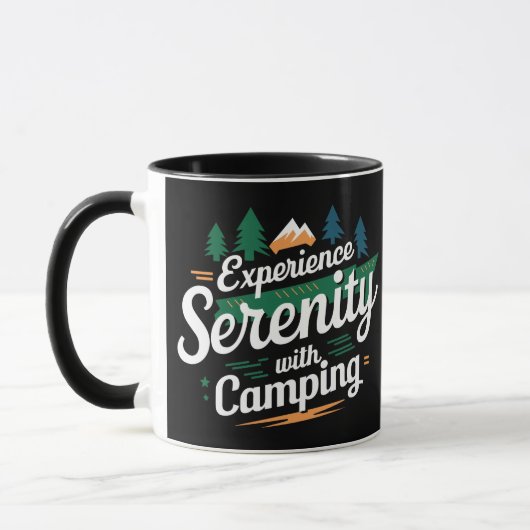 Erleben Sie Ruhe mit Camping, Kaffee-Tasse Tasse (Links)