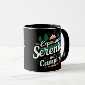 Erleben Sie Ruhe mit Camping, Kaffee-Tasse Tasse (VorderseiteRechts)