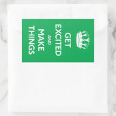 Erleben Sie Spannung und machen Sie Dinge - Aufkle Rechteckiger Aufkleber (Tasche)