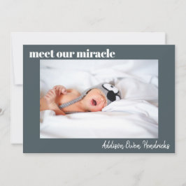 Erleben Sie unser Wunder| Baby Boy Birth Ankündigu Einladung