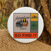 Erlebnis auf Reisen: Go It Retro Camping Reisen Button