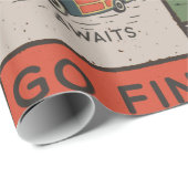 Erlebnis auf Reisen: Go It Retro Camping Reisen Geschenkpapier (Rolleneckpunkt)