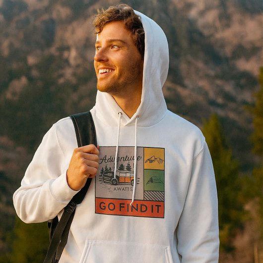 Erlebnis auf Reisen: Go It Retro Camping Reisen Hoodie