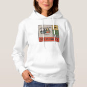 Erlebnis auf Reisen: Go It Retro Camping Reisen Hoodie (Vorderseite)