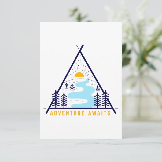 Erlebnis-Camping Dankeskarte (Stehend Vorderseite)