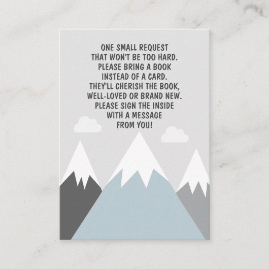 Erlebnis der Mountain Book Request Card Begleitkarte (Vorderseite)