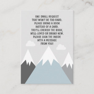 Erlebnis der Mountain Book Request Card Begleitkarte