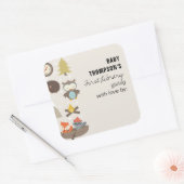 Erlebnis des Buchzeichens der ersten Bibliothek vo Quadratischer Aufkleber (Umschlag)