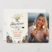 Erlebnis erwartet Abschluss Einladung Reisen (Vorderseite)