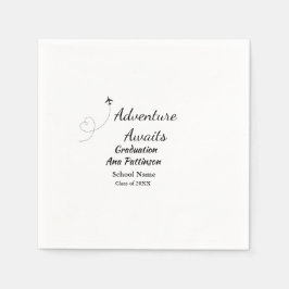 Erlebnis erwartet Abschluss geben Namen Schule Jah Serviette