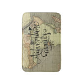 Erlebnis erwartet Alte Weltkarte Badematte (Vorderseite Vertikal)