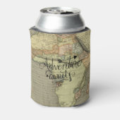 Erlebnis erwartet Alte Weltkarte Dosenkühler (Kanne Rückseite)