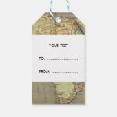 Erlebnis erwartet Alte Weltkarte Geschenkanhänger (Rückseite)