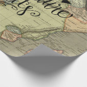 Erlebnis erwartet Alte Weltkarte Geschenkpapier (Ecke)