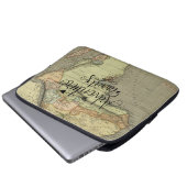 Erlebnis erwartet Alte Weltkarte  Laptopschutzhülle (Vorne Knopf)