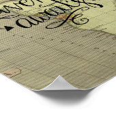 Erlebnis erwartet Alte Weltkarte Poster (Ecke)