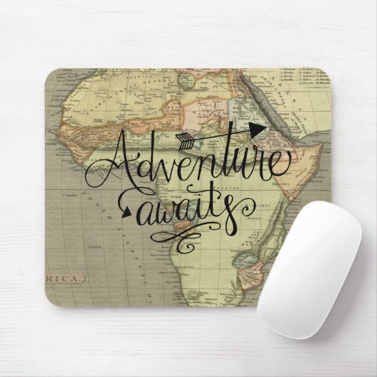 Erlebnis erwartet alter World Map Mouse Pad Mousepad (Mit Mouse)