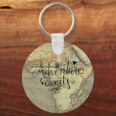 Erlebnis erwartet Alter World Map Schlüsselanhänge Schlüsselanhänger (Vorderseite)