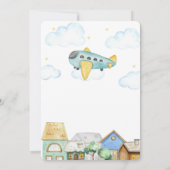 Erlebnis erwartet Aviator Airplane Baby Shower Einladung (Rückseite)