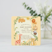 Erlebnis erwartet Baby Dusche abgerundete Fläche Einladung (Stehend Vorderseite)