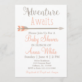 Erlebnis erwartet Baby Dusche Einladung