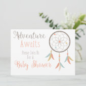 Erlebnis erwartet Baby Dusche Einladung (Stehend Vorderseite)