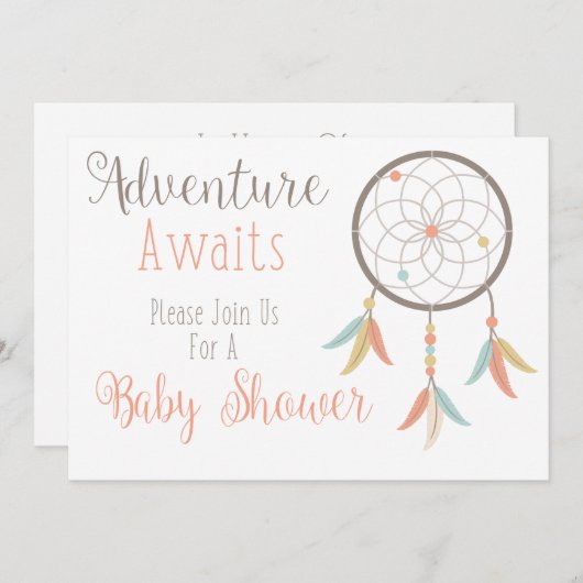 Erlebnis erwartet Baby Dusche Einladung (Vorne/Hinten)