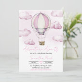 Erlebnis erwartet Baby Dusche Einladung (Stehend Vorderseite)