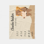 Erlebnis erwartet Baby Milestone Blanket Bär Fleecedecke (Vorderseite)