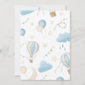 Erlebnis erwartet Baby Shower Einladung für BOY (Rückseite)