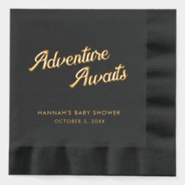 Erlebnis erwartet Baby Shower Foil Stamps Servietten Mit Folie