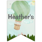 Erlebnis erwartet Baby Shower|Individuelle Name & Wimpelkette (Erste Fahne)