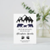 Erlebnis erwartet Bären Schwangerschaft Ankündigun Ankündigungspostkarte (Stehend Vorderseite)