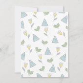 Erlebnis erwartet Bear Bunny Bike Baby Dusche Einladung (Rückseite)