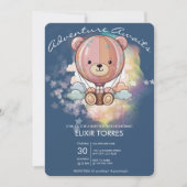 Erlebnis erwartet Bear Hot Air Ballon Babydusche Einladung (Vorderseite)