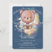 Erlebnis erwartet Bear Hot Air Ballon Babydusche Einladung (Vorderseite)