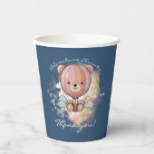 Erlebnis erwartet Bear Hot Air Ballon Babydusche Pappbecher (Vorderseite)