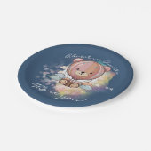 Erlebnis erwartet Bear Hot Air Ballon Babydusche Pappteller (Schrägansicht)