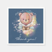 Erlebnis erwartet Bear Hot Air Ballon Babydusche Serviette (Vorderseite)