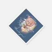 Erlebnis erwartet Bear Hot Air Ballon Babydusche Serviette (Ecke)
