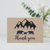 Erlebnis erwartet Bears Kraft Babydusche Dankeskarte (Stehend Vorderseite)