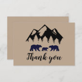 Erlebnis erwartet Bears Kraft Babydusche Dankeskarte (Vorne/Hinten)